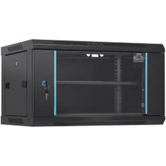 6U Wall Mount Network Server Cabinet, 39.4 cm Deep, Server Rack Cabinet Enclosure, 90.7 kg Max. Ground-mounted Load Capacity, with Locking Glass