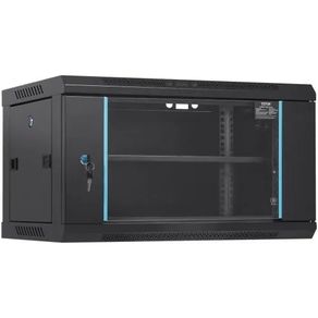6U Wall Mount Network Server Cabinet, 39.4 cm Deep, Server Rack Cabinet Enclosure, 90.7 kg Max. Ground-mounted Load Capacity, with Locking Glass