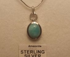 Lovely Quality Amazonite Pendant and Chain