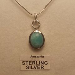 Lovely Quality Amazonite Pendant and Chain