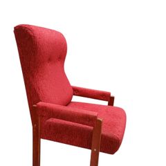 Vintage Mid-Century High Back Armchair Retro Red