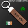 1x Mini Leather Vehicle Car Key chain Keychain Key Fob Key Ring Car Accessories
