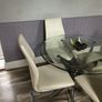 Glass Dining Table and Chair Set Image 4