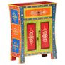 Hand Painted Sideboard 60x30x75 cm Solid Mango Wood Image 8