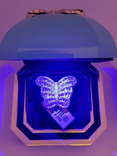 Luxurious Polished LED Lighted Solid Ring Box With Anti-Tarnish Protection (Size - 7x7x6 cm)
