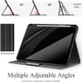 Case for iPad Pro 11 Inch (M5/M4) 2025/2024, PU Leather Case with Pencil Holder, Supports Pencil Pro and Pencil(USB-C), Adjustable Angles, Auto Sleep/Wake (Grey) Image 5