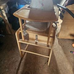 wooden high chair