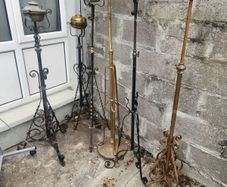 Victorian telescopic oil lamps