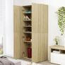 Shoe Cabinet Sonoma Oak 80x39x178 cm Chipboard Image 3