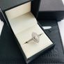 9ct White Gold Natural Diamond Marquise Halo Cluster Engagement Ring Image 2