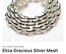 Eliza Gracious Silver Mesh Link Bracelet - EB0579