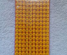 HellermannTyton WIC1 Snap On Cable Markers, Yellow, Pre-printed -; +; A; E; Earth; L; N; R; S; T, 2 -> 2.8mm