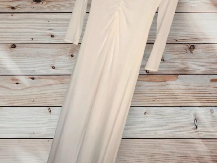 Halston Heritage Off White Maxi Dress
