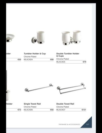 Double towel rail - chrome