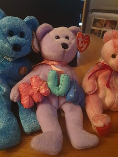 Collection of Pastel Coloured Beanie Bears