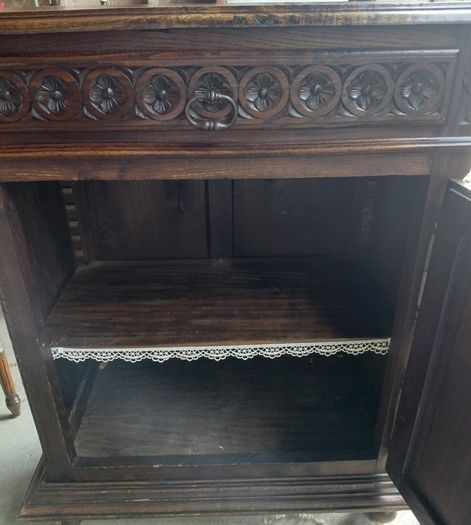 Antique French oak cabinet