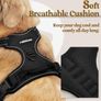 Large Dog No Pull Pet Harness with 2 Leash Clips, Adjustable Soft Padded Pet Vest Harness, Reflective No-Choke with Easy Control Handle for Training or Walking, Black, L Image 2
