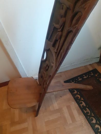 Vintage African hand carved folding seats