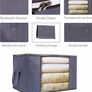 6Pack 90L Large Capacity Clothes Storage Bags Solution Organizer for Clothes, Duvets, Comforters, Blankets Image 6