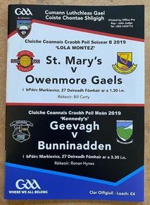 2019 Geevagh v Bunninadden - GAA Sligo Intermediate Football Club Final Programme