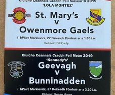 2019 Geevagh v Bunninadden - GAA Sligo Intermediate Football Club Final Programme