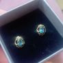 9ct gold topaz stud earrings Image 2