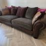 Large 4 Seater Sofa Genuine Leather Fabric Caseys Furniture Image 2