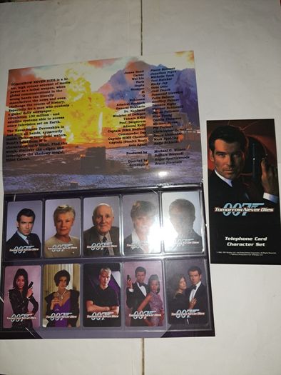 007 James Bond Tomorrow never dies, unused character phone card set