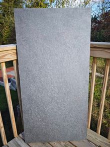 SALJAN Worktop, dark grey stone effect/laminate, 126x3.8 cm