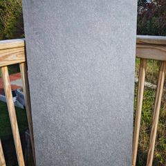 SALJAN Worktop, dark grey stone effect/laminate, 126x3.8 cm
