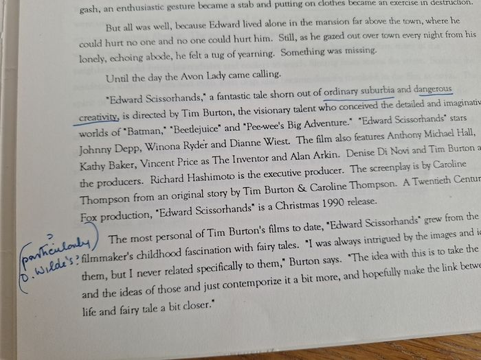 Edward Scissorhands Movie Press Kit
