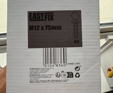 M12 x 75mm Screws