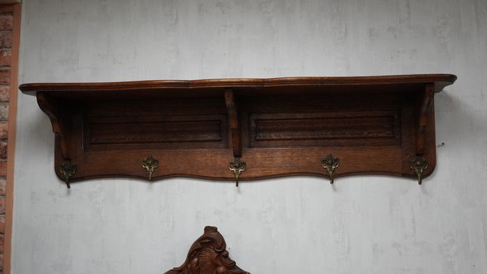 Antique French Oak Coat Hanger