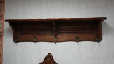 Antique French Oak Coat Hanger