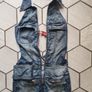 Vintage Retro Bib overall vintage jumpsuit playsuit dungaree straight leg size S 10 electric piknic Image 5