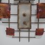 Vintage Brutalist Wall Sculpture in Torch-Cut Metal Image 7