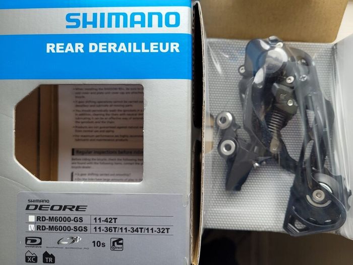 New Shimano Rd-m6000 Deore 10s Shadow+ Rear Derailleur Sgs
