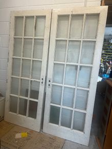 Glass pannelled doors