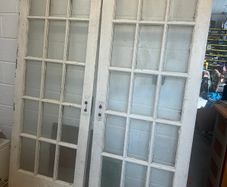 Glass pannelled doors