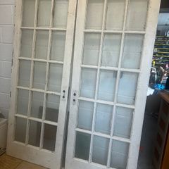 Glass pannelled doors