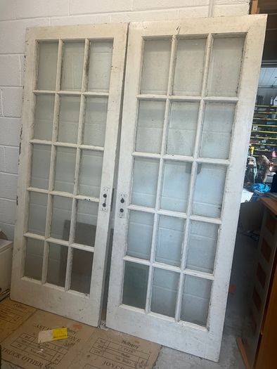 Glass pannelled doors