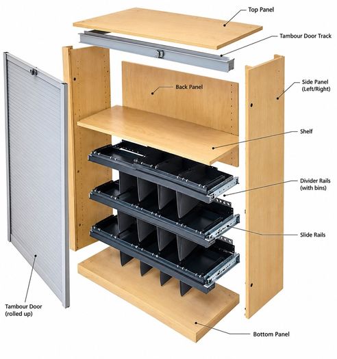 home storage Filing cabinets with shelves or filing system