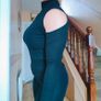 Black Cut out shoulder Turtle neck top, size S Image 3