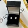 2 Carat White Gold Diamond Earrings Image 3