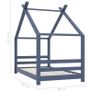 Kids Bed Frame Grey Solid Pine Wood 80x160 cm Image 7