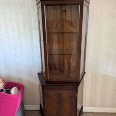 Vintage Arnotts Mahogany Display Cabinet | Original 1983 Tags, Key & Interior Light