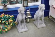 Pair of Concrete Dogs
