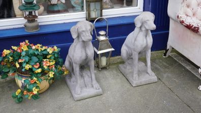 Pair of Concrete Dogs