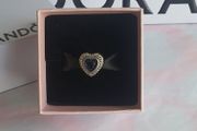Sparkling Blue Heart Charm