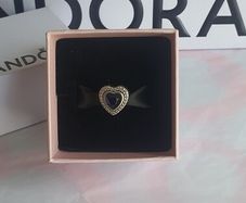 Sparkling Blue Heart Charm
